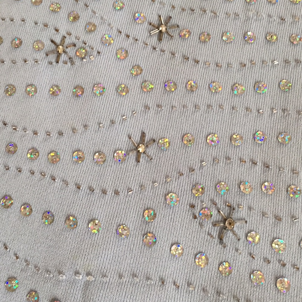 Baby Blue Top with Sequins - Picture 3 of 3